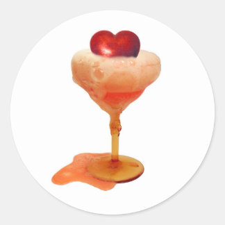 Heart in Bubbly Drink Stickers