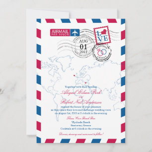 Heart Ireland und Griechenland Wedding Einladung