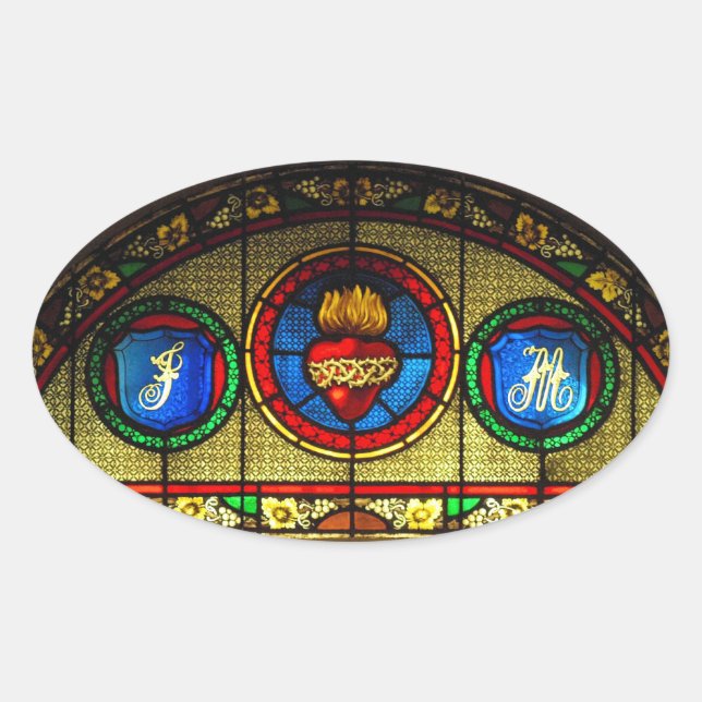 Heart (J&M) - Sticker aus festem Glas (Vorderseite)