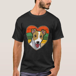 Heart Jack Russell Terrier Dog Mama Vater Valentin T-Shirt
