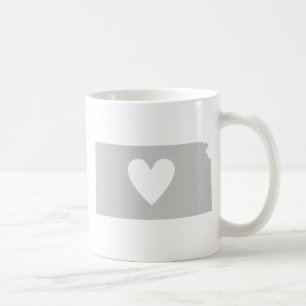 Heart Kansas Shaped Kansan Liebe Jayhawker Gray Tasse