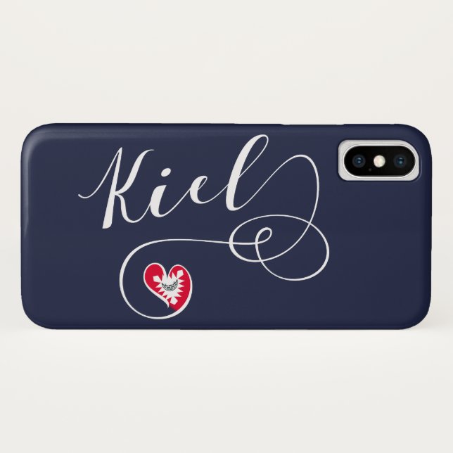 Heart Kiel Handy Case, Deutschland Case-Mate iPhone Hülle (Rückseite (Horizontal))