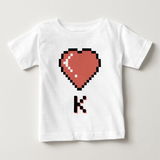 Heart King Black Kontur Baby T-shirt (Vorderseite)