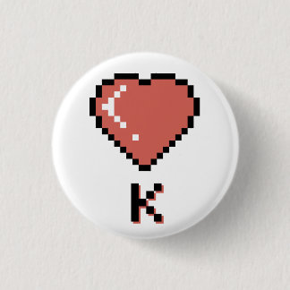 Heart King Black Kontur Button