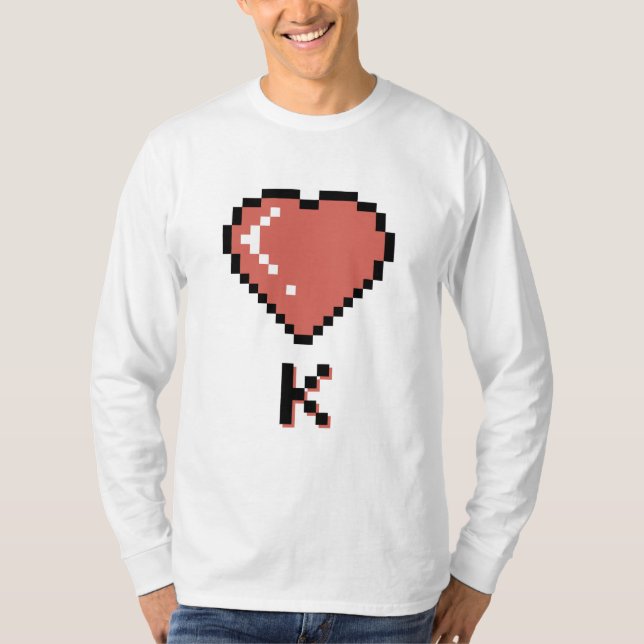 Heart King Black Kontur T-Shirt (Vorderseite)