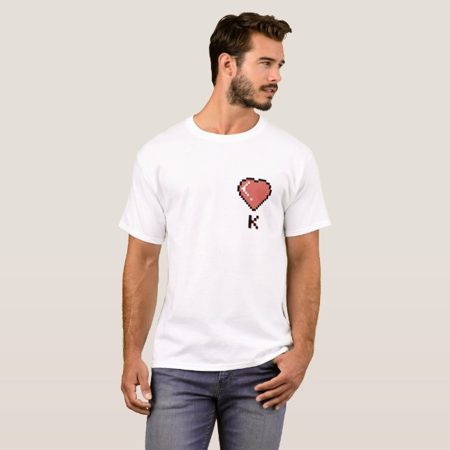 Heart King Black Kontur T-Shirt (Vorne ganz)