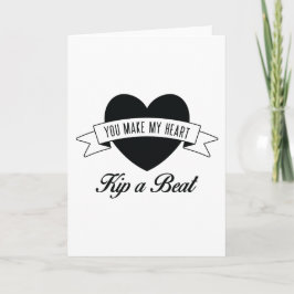 Heart Kip a Beat Crossfit Valentine's Day Card Feiertagskarte