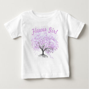 Heart Leaf Lavender Tree Vintag Bird Wedding Baby T-shirt