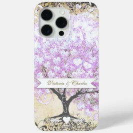 Heart Leaf Lavender Tree Vintag Bird Wedding iPhone 15 Pro Max Hülle