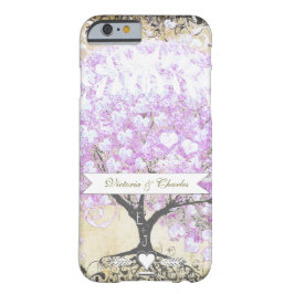 Heart Leaf Lavender Tree Vintag Bird Wedding iPhone 15 Pro Max Hülle
