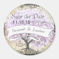 Heart Leaf Lavender Tree Vintag Bird Wedding