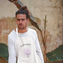 Heart Leaf Lavender Tree Vintag Bird Wedding Schürze