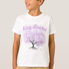 Heart Leaf Lavender Tree Vintag Bird Wedding T-Shirt