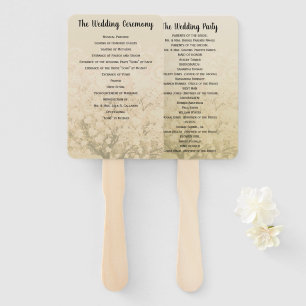 Heart Leaf Tree Wedding Program Fächer