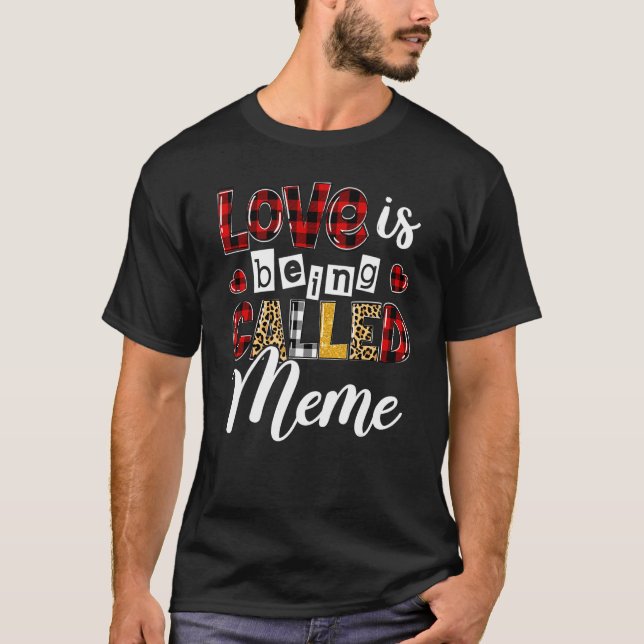 Heart Leopard Liebe heißt Meme Happy Moth T-Shirt (Vorderseite)