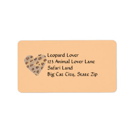 Heart Leopards, Custom Address Labels Adressaufkleber