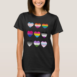 Heart Lgbt Flag glücklicher Stolz Monat transgende T-Shirt