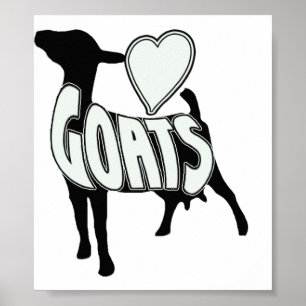HEART LIEBE GOATS LOGO ICON POSTER