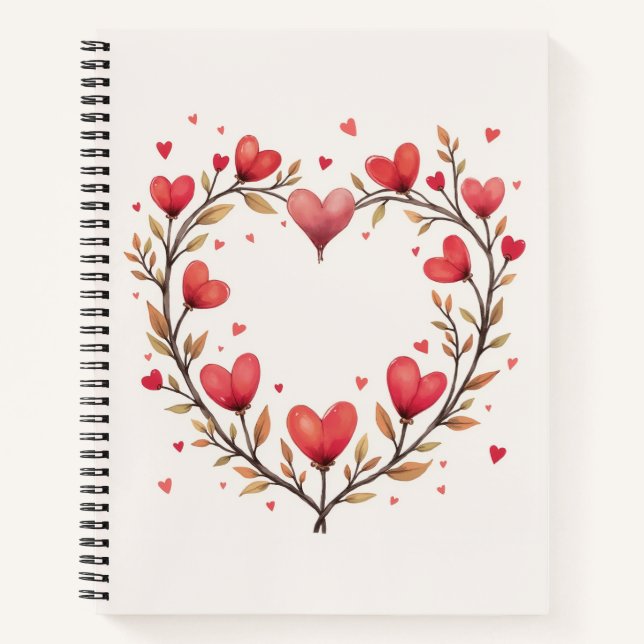 Heart & Liebe Notebook Notizbuch (Vorderseite)