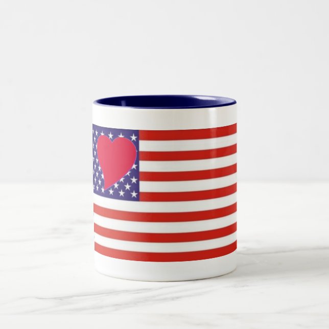 Heart Liebe USA Tasse (Mittel)