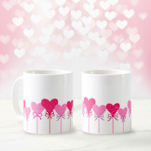 Heart Lollipop Border Coffee Mug