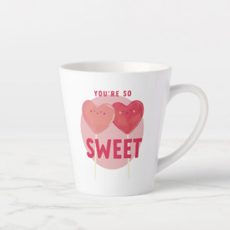 Heart Lollipop Sweet Liebe Latte Tasse