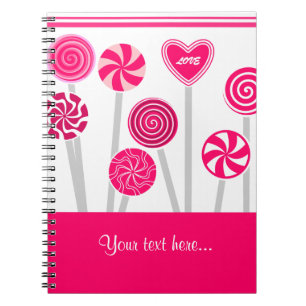 Heart Lollipops Design Notebook Notizblock
