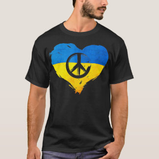 Heart Love Peace Ukraine, Support Ukraine, Ukraini T-Shirt