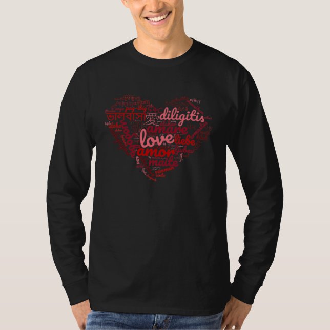 Heart love shape amore liebe aloha amor T-Shirt (Vorderseite)