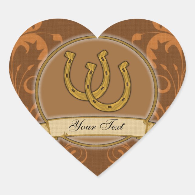 Heart Lucky Horseshoe Sticker (Vorderseite)