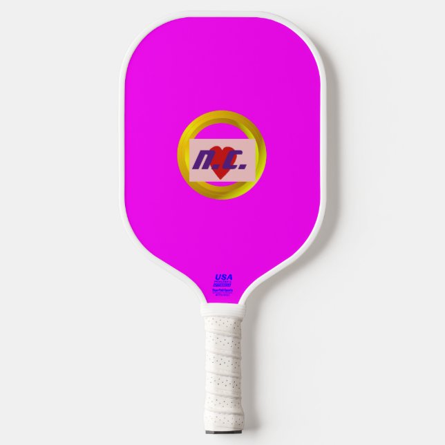 Heart Magenta Modern Pickleball Paddle (Vorderseite)