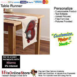 Heart Magic Beige Table Runner Haushaltswäsche Großer Tischläufer