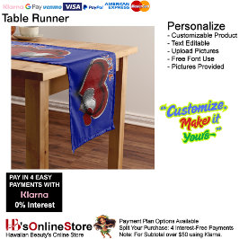 Heart Magic Blue Table Runner Haushaltswäsche Großer Tischläufer