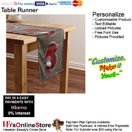 Heart Magic Brown Table Runner Haushaltswäsche Großer Tischläufer