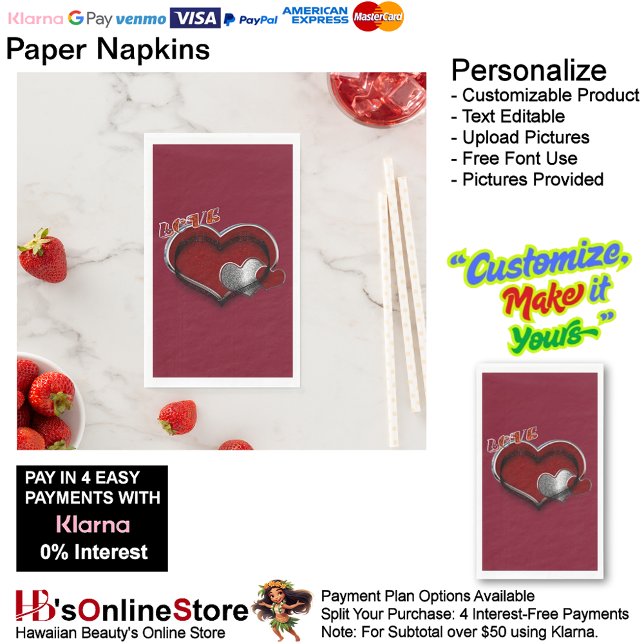 Heart Magic Maroon Paper Napkin Guest Towel  Serviette (Love Hearts Maroon Paper Napkin Guest Towel.)