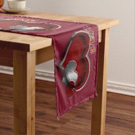 Heart Magic Maroon Tischläufer Haushaltswäsche