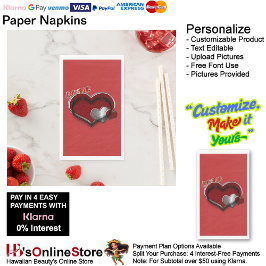 Heart Magic Red Paper Napkin Gasttuch Serviette