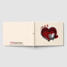 Heart Magic Wedding Guest Book Beige Hintergrund Gästebuch