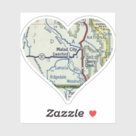 Heart Malad City Idaho Aufkleber