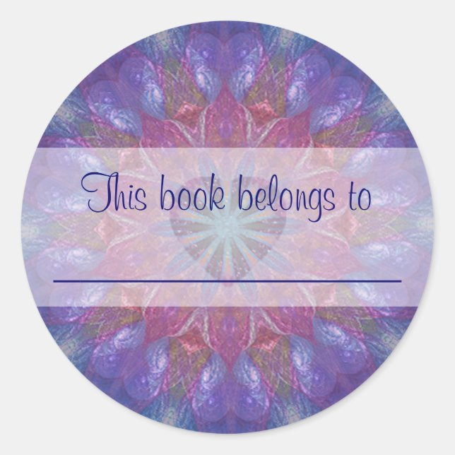 Heart Mandala Runder Aufkleber (Vorderseite)