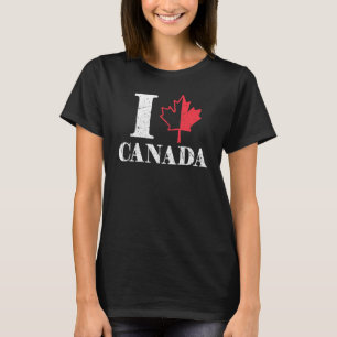 Heart Maple Canada Day Maple Leaf Proud Canadian L T-Shirt
