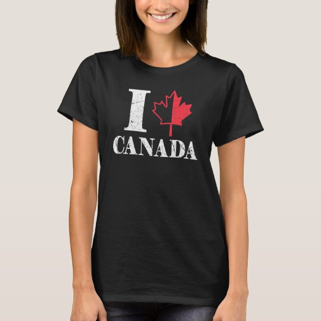 Heart Maple Canada Day Maple Leaf Proud Canadian L T-Shirt (Vorderseite)