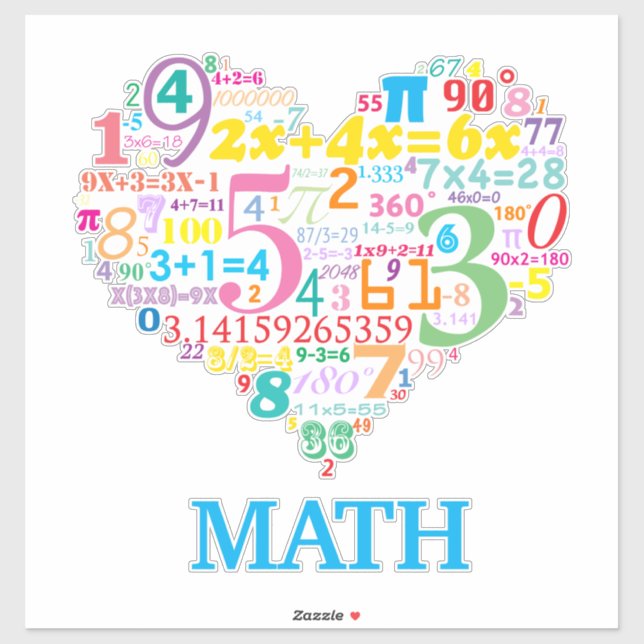 Heart Math Aufkleber (Blatt)