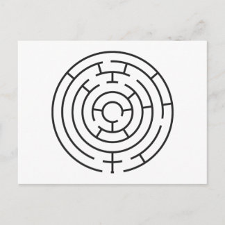 Heart Maze Postcard Postkarte