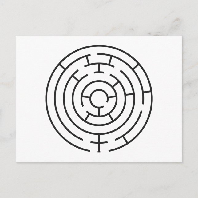 Heart Maze Postcard Postkarte (Vorderseite)