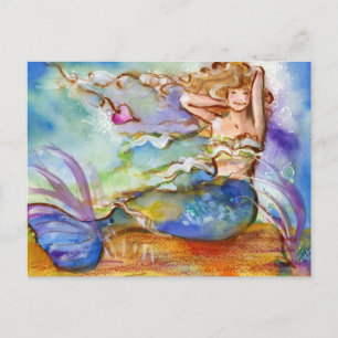 Heart Mermaid Postkarte