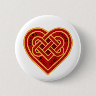 Heart Mind Soul Body Celtic Knot Button