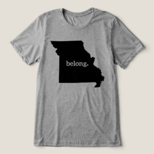 Heart Missouri Belong Staat Karte Tri-Blend Shirt
