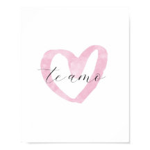 Heart Modern Deco Valentines Gift Poster Art