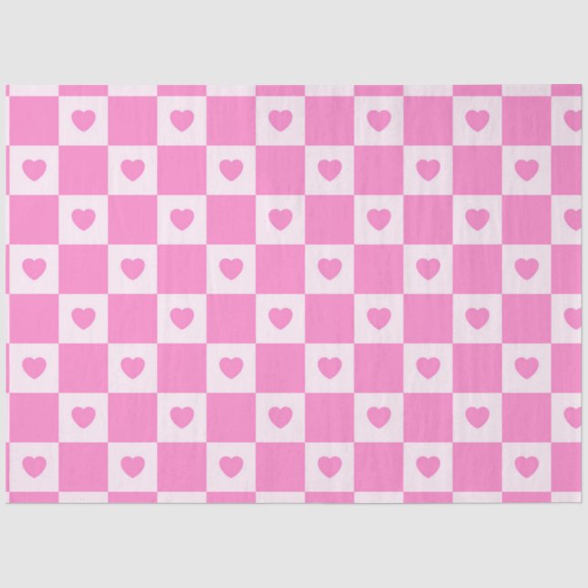 Heart Modern Pink Liebe Collection Seidenpapier (Vorderseite)